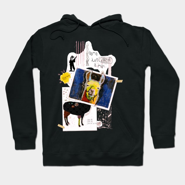 Llama Just Killed A Man - Colorful Abstract Llama Art Hoodie by michelkeck